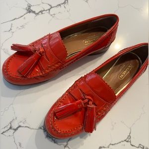 VINTAGE COACH PATENT LEATHER TASSEL LOAFERS